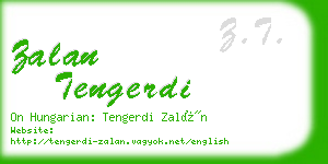 zalan tengerdi business card